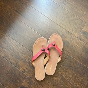 Leather Coach sandals